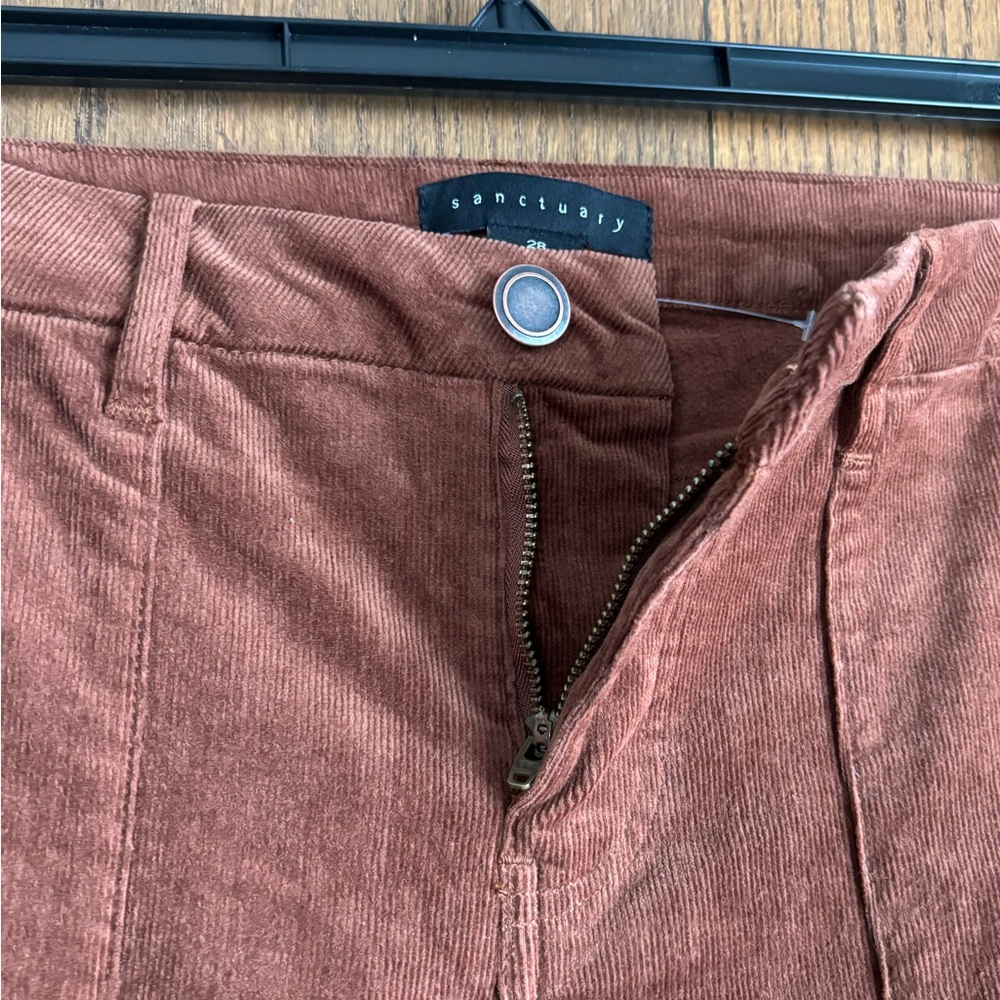 NEW Sanctuary women’s brown corduroy Hayden bootcut pants size 28 - Picture 4 of 9